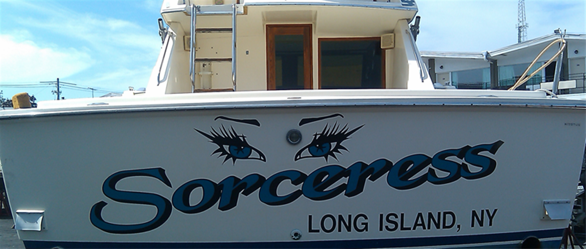 Sports Fishing Boat Lettering